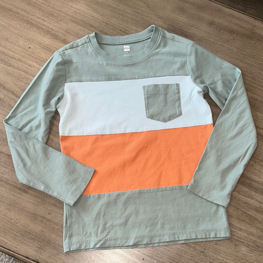 Kids Color Block Long Sleeve Shirt